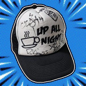 The Aquabats! Up All Night Trucker Cap Snapback AUTOGRAPHED